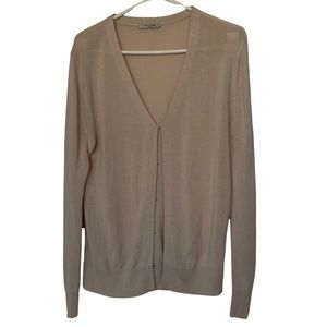MM. Lafleur Billie Champagne Cardigan Sweater Size XL